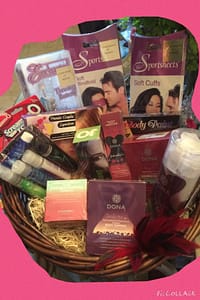 This basket filled with exciting, sexy goodies will be one of many items auctioned off!!