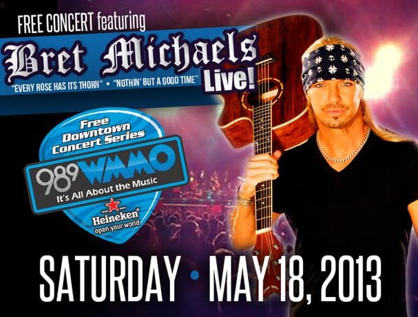 Bret Michaels perfoming at downtown Orlando concert series